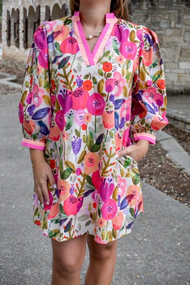 Spring Florals Mini Dress