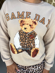 Benny the Bear Pullover - Leopard Game Day
