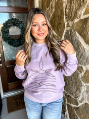 Boot Stitching Lavender Pullover