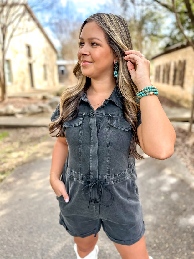 Texas Girl Denim Romper