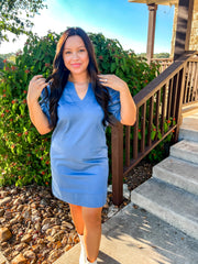Let's Go Dancing Denim Dress