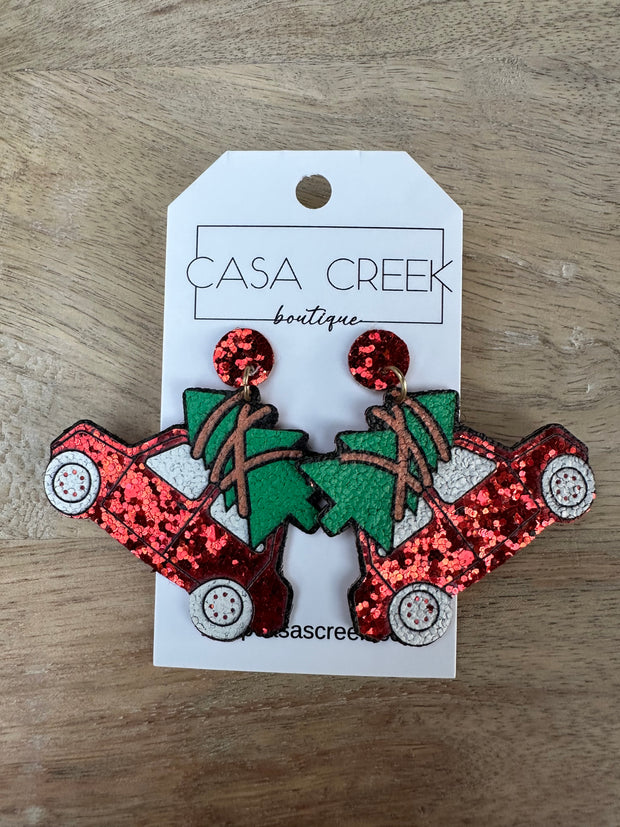 Beetle Christmas Earrings