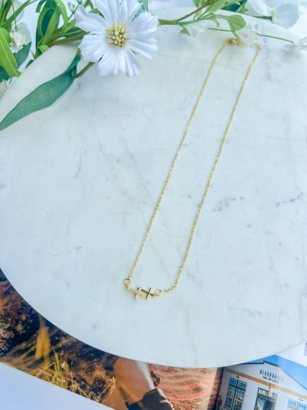 Cross Gold Necklace - Treasure Jewels