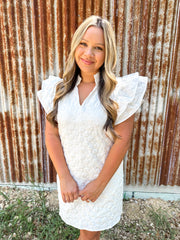 Love You More Floral Dress - White