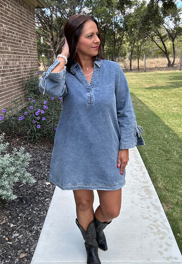 The Collared Denim Dress