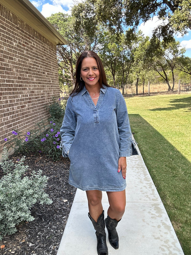 The Collared Denim Dress