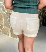 Remi Risen High Rise Skort - Khaki