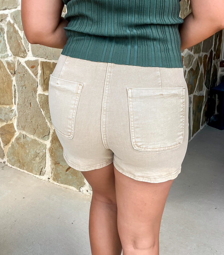Remi Risen High Rise Skort - Khaki