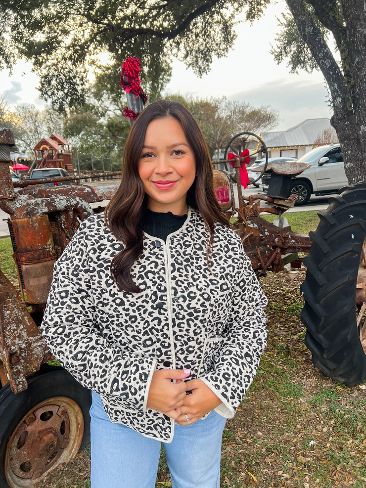 Leopard Quilted Jacket
