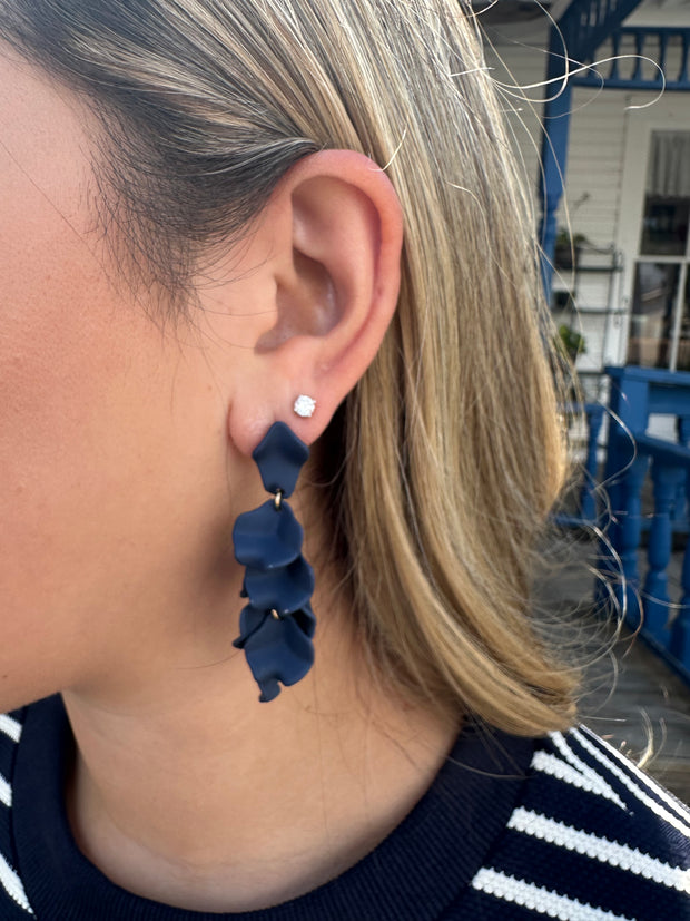 Drop Navy Earrings