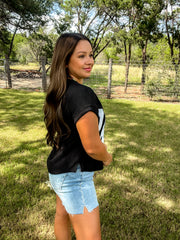 Game On Texas Top - Black