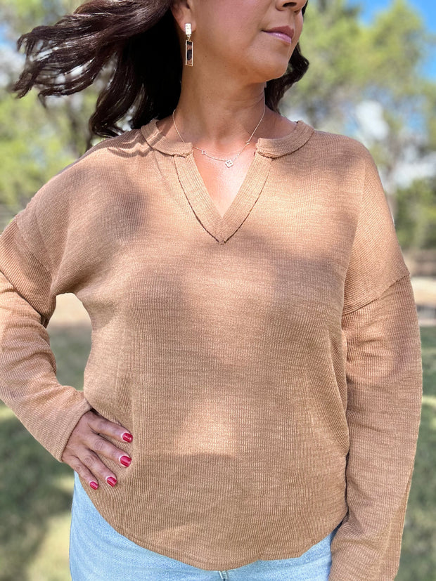 The Fall Solid Top - Almond