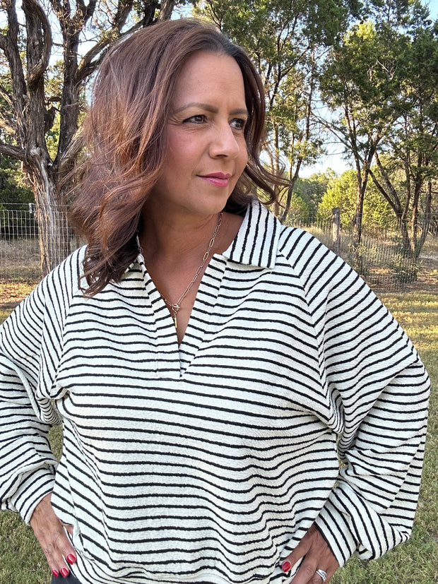 Striped Knit Top