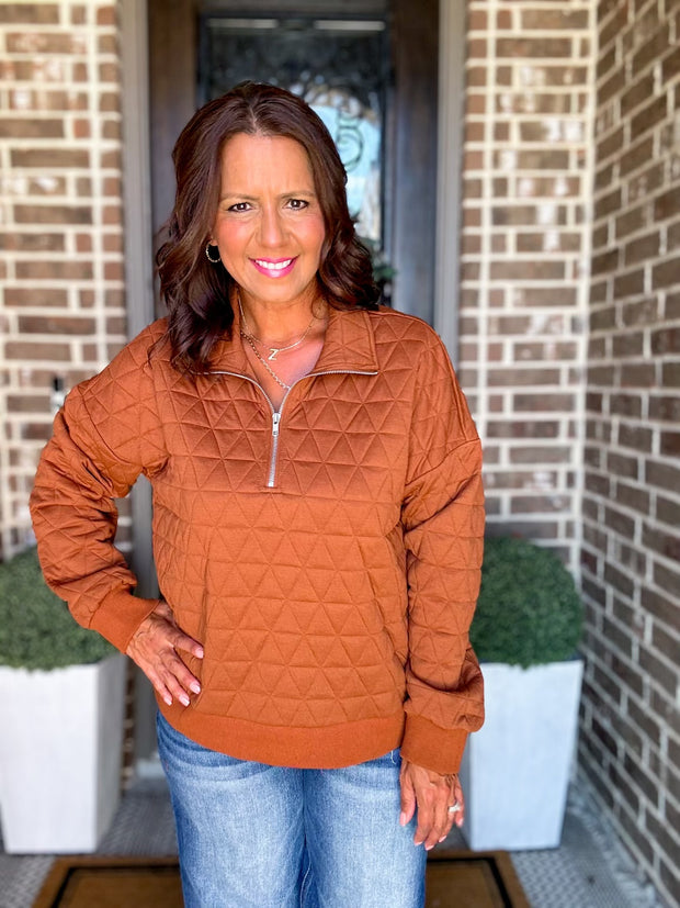 Textured Toffee Sweatshirt