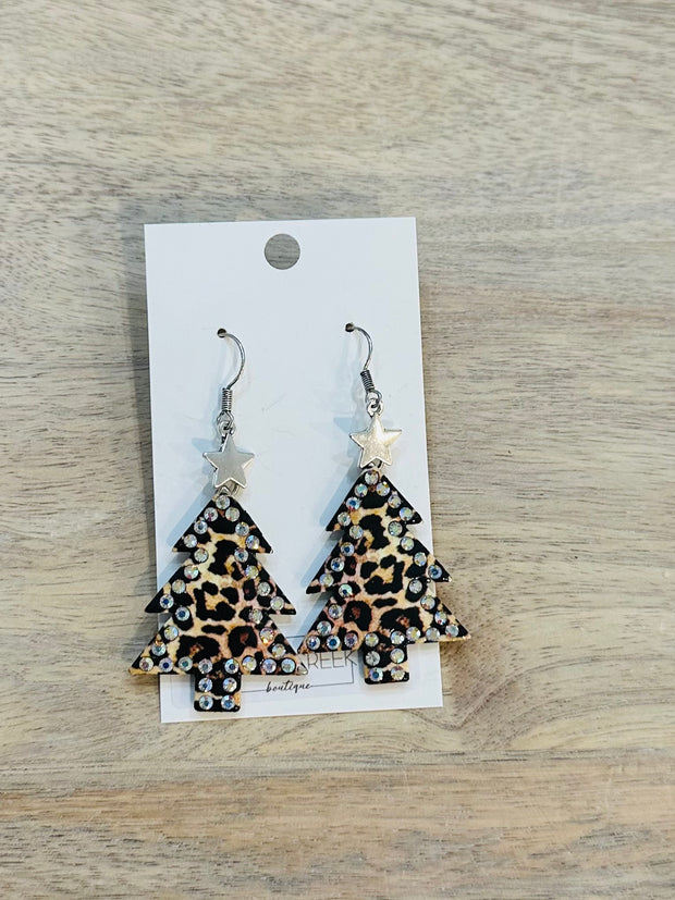 Leopard Metal Earrings