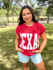 Game On Texas Top - Red