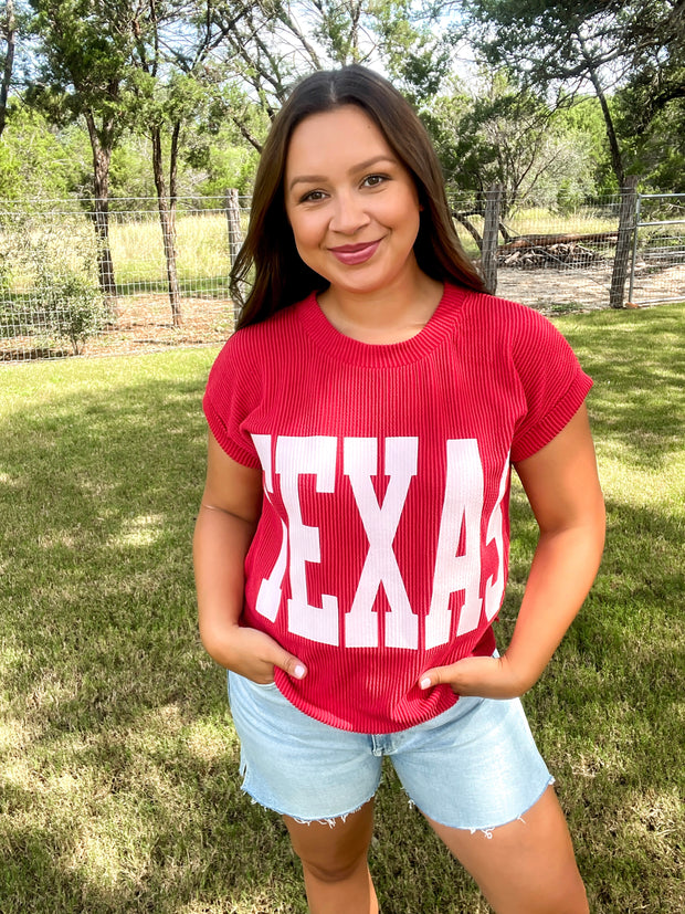 Game On Texas Top - Red