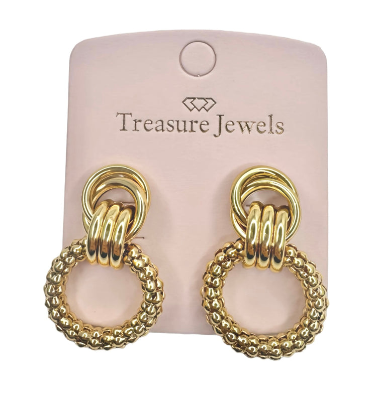 Golden Radiance Hoop Stud