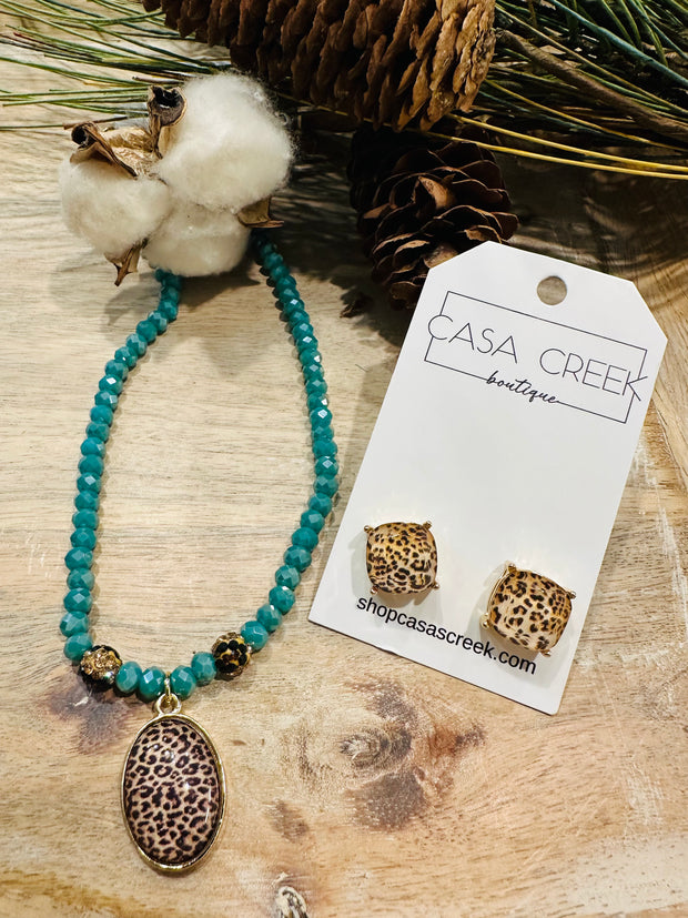 Leopard Stud Earrings