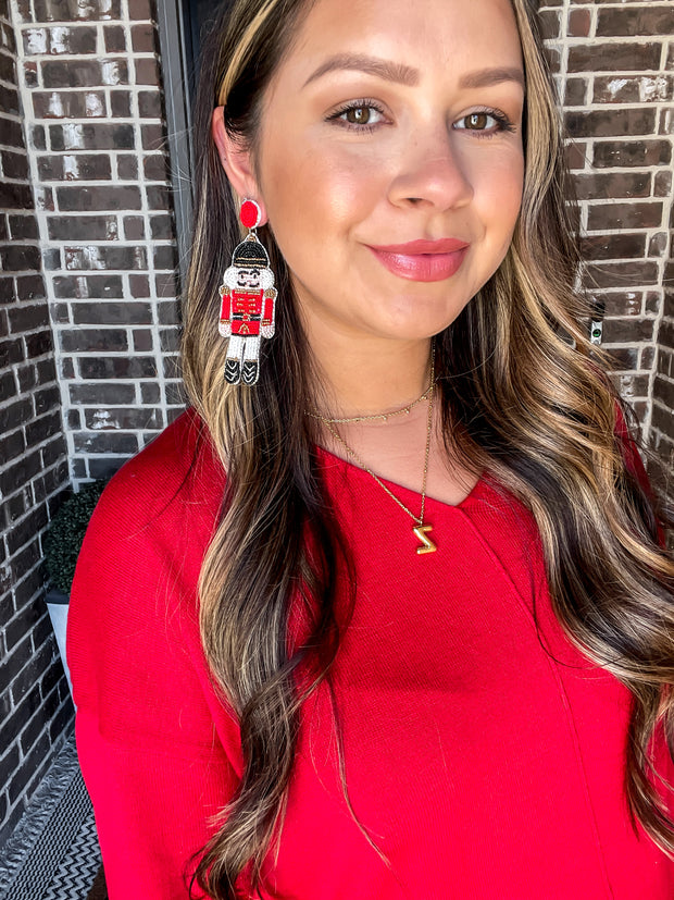 Nutcracker Beaded Earrings