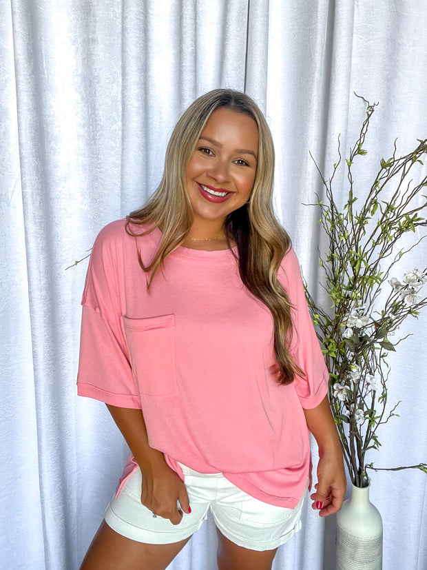 Easy Breeze Top - Coral