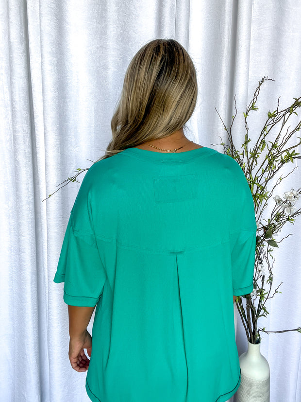 Easy Breeze Top - Emerald