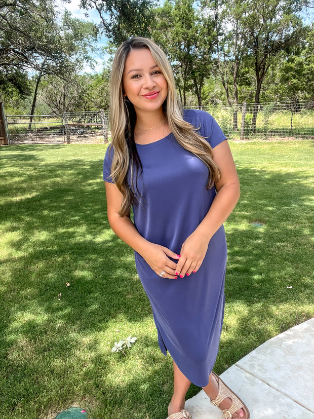 Daydream Drift Midi Dress - Navy