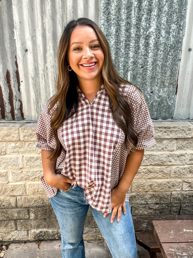 Gingham Girl Top