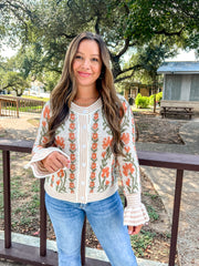 Harvest Glow Button Up Sweater