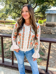 Harvest Glow Button Up Sweater