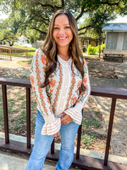 Harvest Glow Button Up Sweater