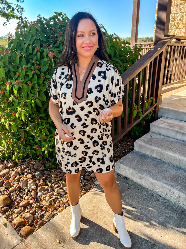 Look Twice Leopard Dress