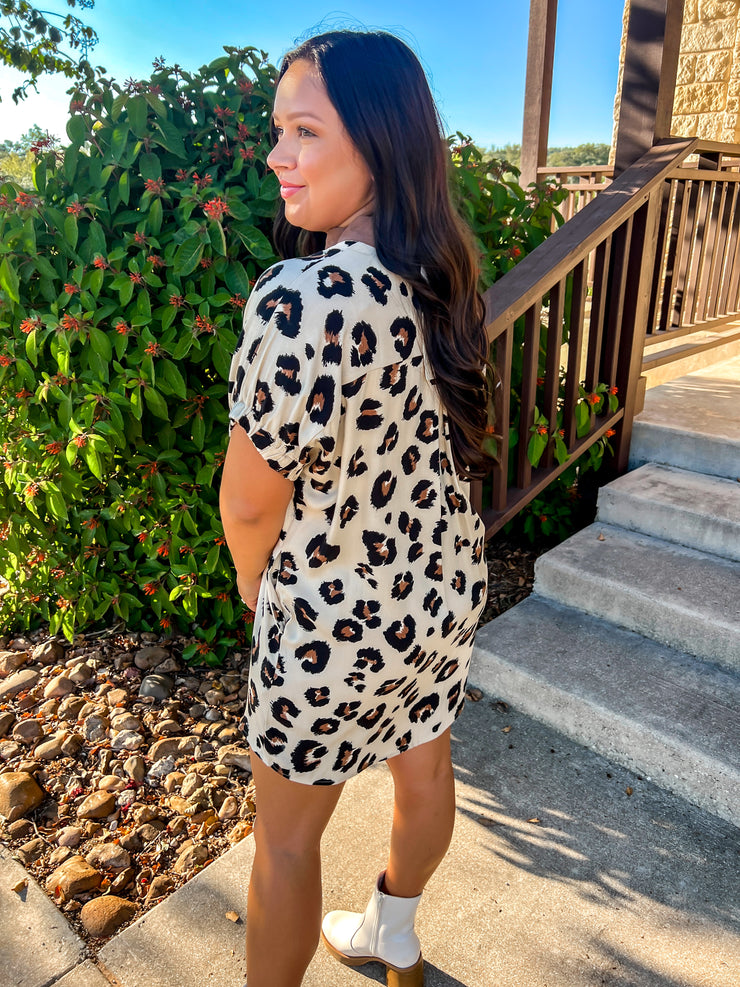 Look Twice Leopard Dress