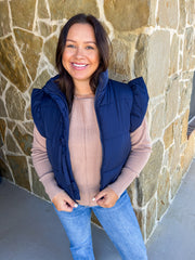 Sweet Season Vest - Navy