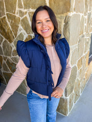 Sweet Season Vest - Navy