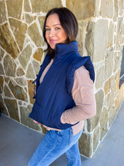 Sweet Season Vest - Navy