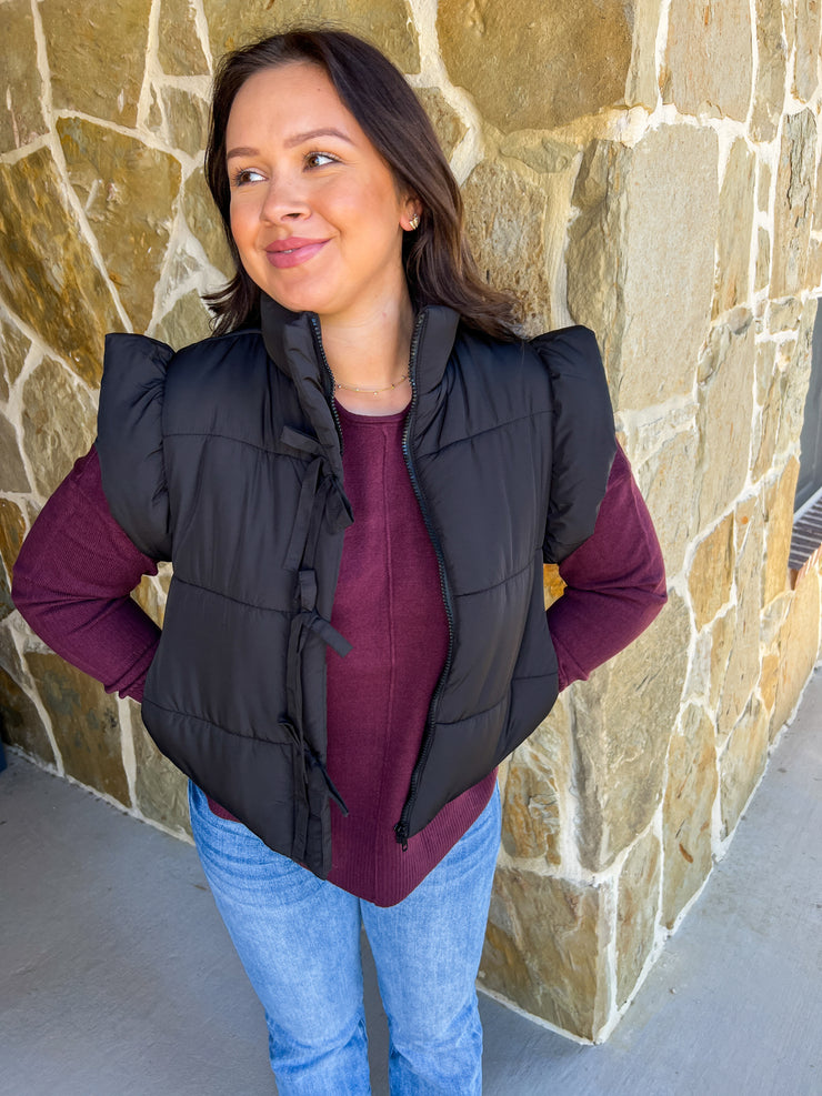 Sweet Season Vest - Black