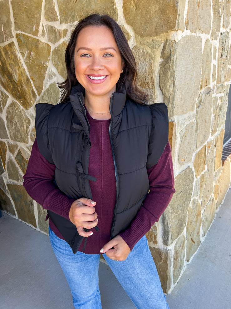 Sweet Season Vest - Black