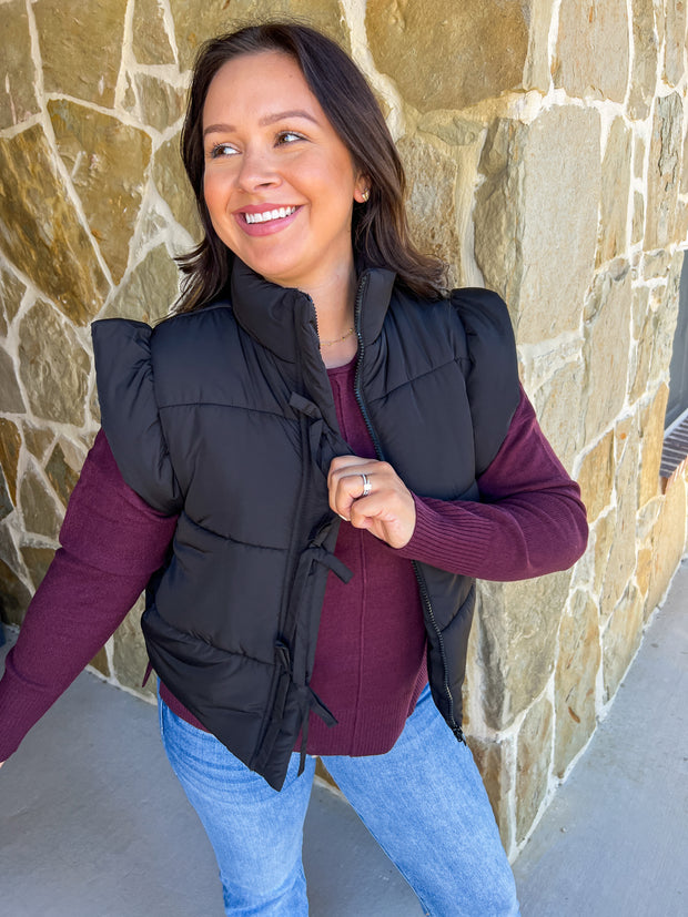 Sweet Season Vest - Black