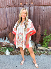 Boho Embroidered Dress