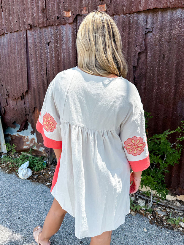 Boho Embroidered Dress