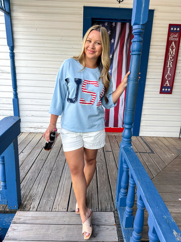 Party in the USA Patchwork Top
