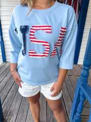 Party in the USA Patchwork Top