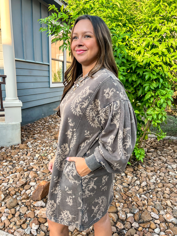 Brown Sugar Paisley Printed Dress