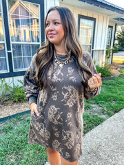 Brown Sugar Paisley Printed Dress