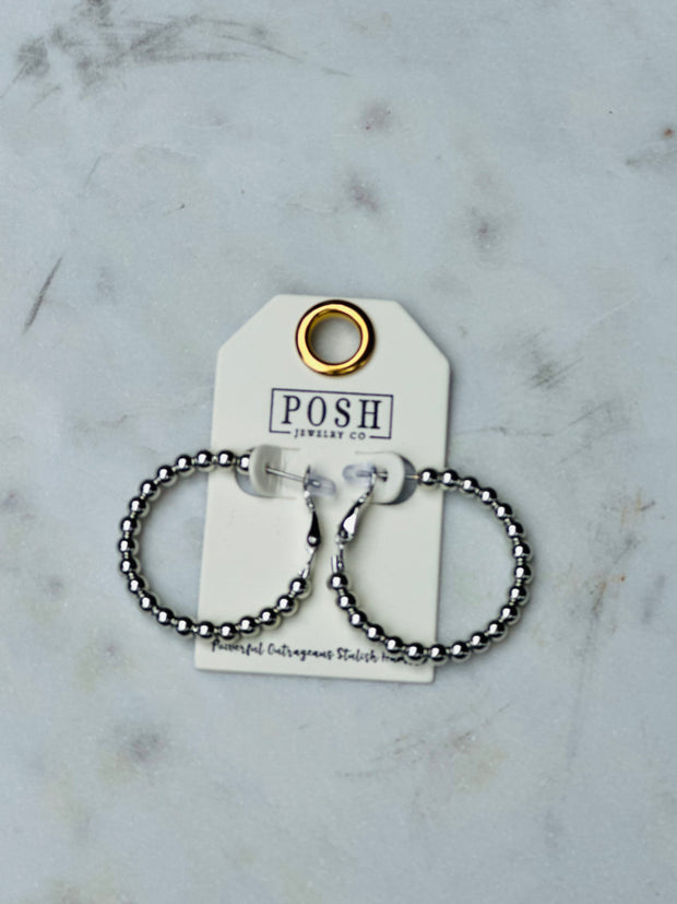 Beaded Hoop Earrings