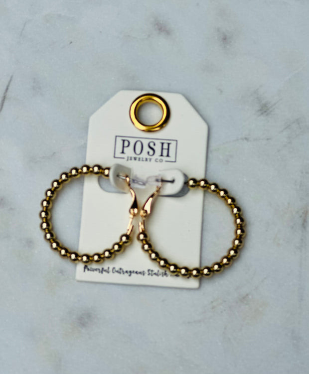 Beaded Hoop Earrings