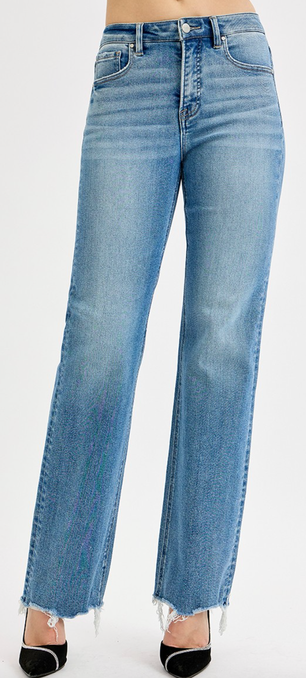 Riviera Risen High Rise Wide Leg Jeans