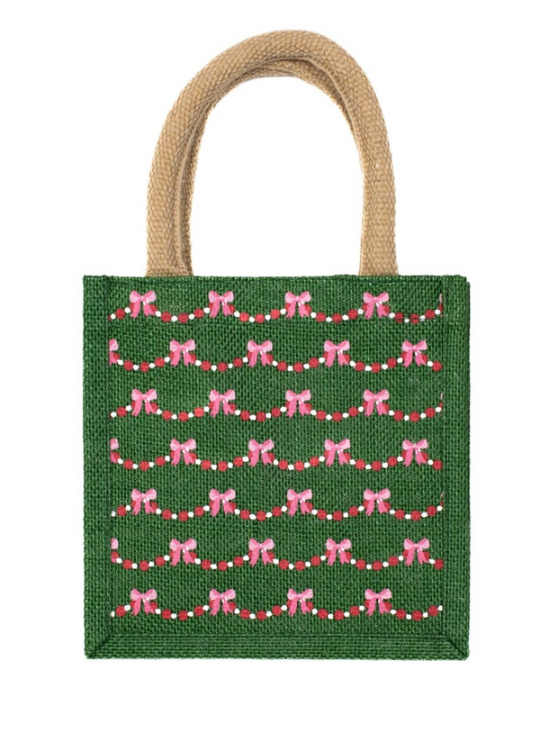 Bow Garland Petite Jute Gift Bag