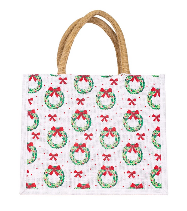 A Cozy Christmas Jute Gift Bag